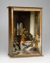Perspektivlåda med en nederländsk interiör, 1663